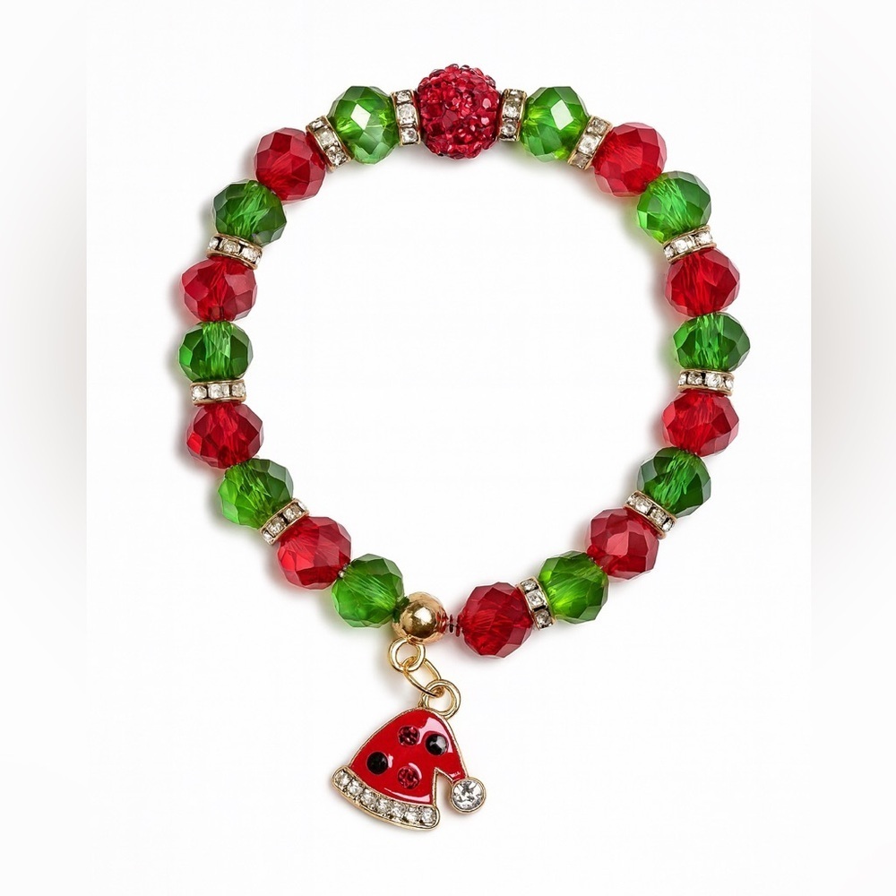 ⚜️ Cute Christmas Stretch Bracelet with Charm 🎅🏻 🦌🎄